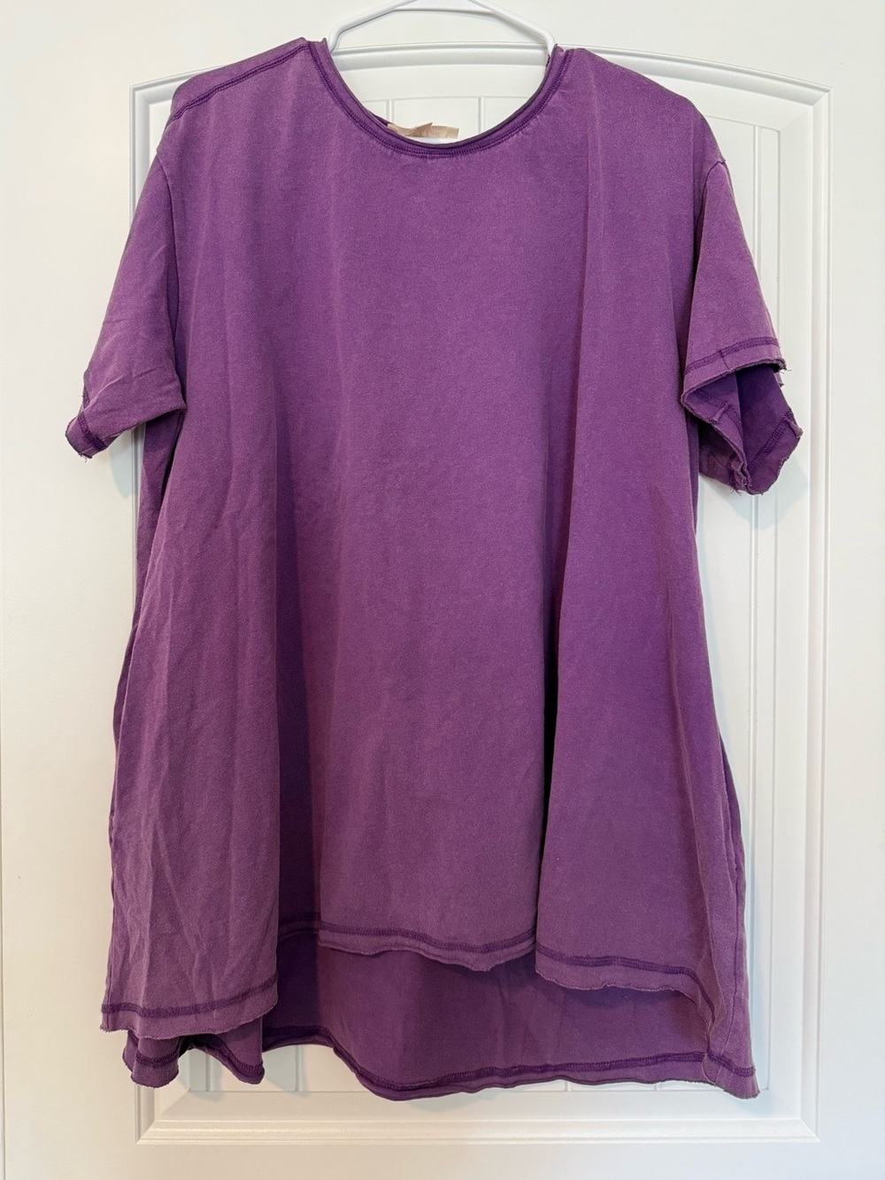 NWOT Peach Love California Purple Mineral Wash High-Low Tunic/T-Shirt Dress